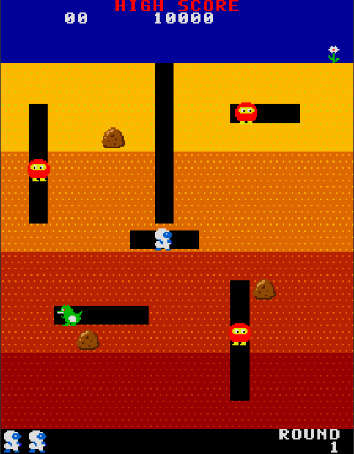 Dig Dug gameplay screenshot