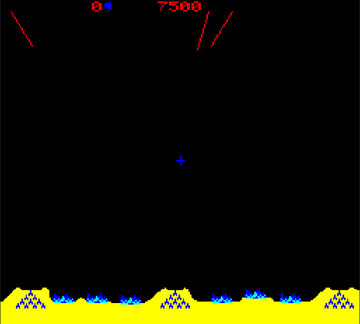 Missile Command gameplay screenshot